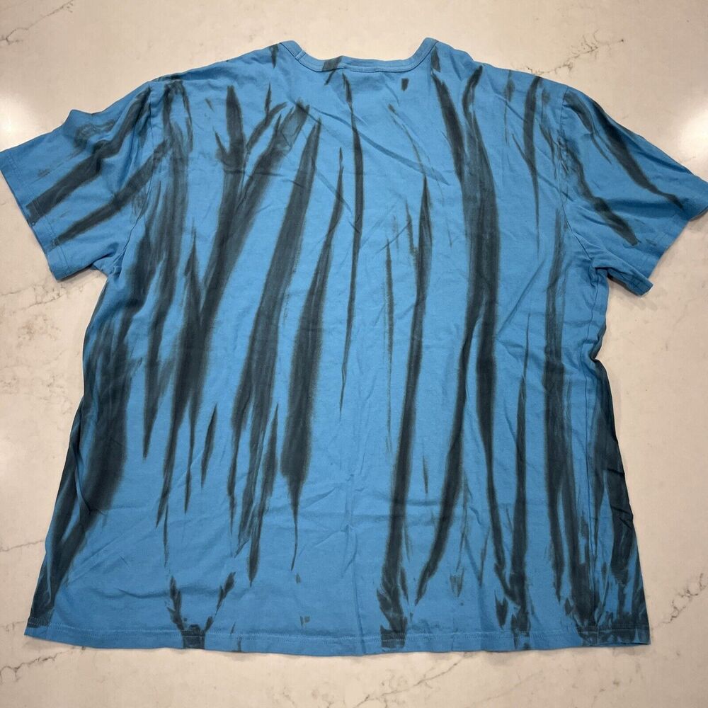 CHAMPION T Shirt Mens XL Blue Tie Dye Short Sleeve‎ Script Spell Out 100% Cotton - Picture 2 of 9